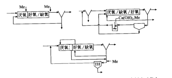 輔助化學除磷中化學試劑的投加點原理圖