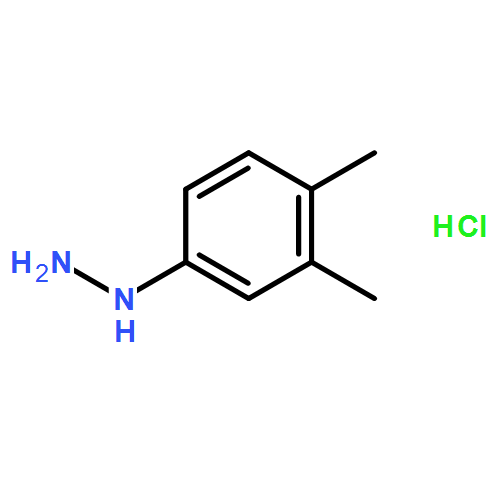 3,4-二甲基苯肼鹽酸鹽|60481-51-8結構式