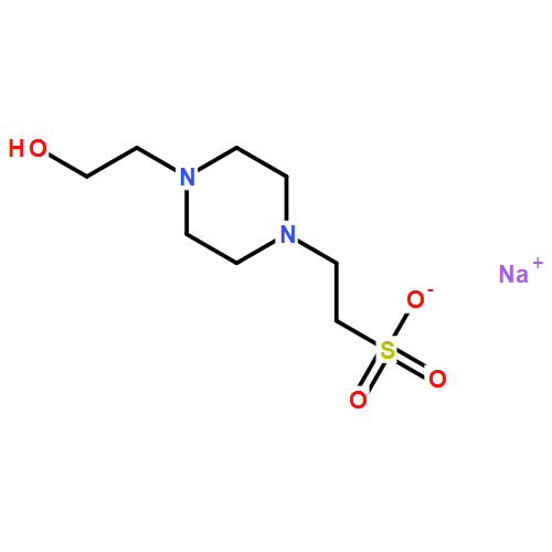 N-(2-羥乙基)哌嗪-N'-(2-乙磺酸)鈉鹽|75277-39-3結構式