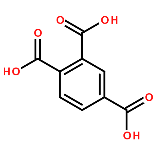 1,2,4-苯三甲酸|528-44-9結構式